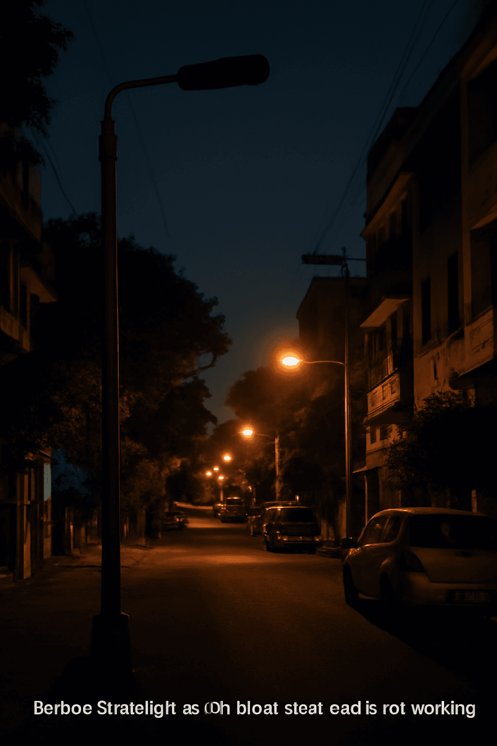 Broken Streetlight in Koramangala